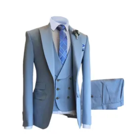 3 Pieces New White Men's Suit 2022 Peak Lapel Slim Fit Smoking Casual Groom Tailor Made Male Suit (Jacket + Pants)