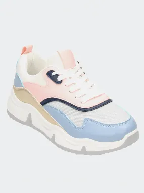 Blue running sneakers