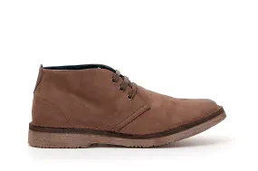 Brown Leather Men's Lace-Up Shoes