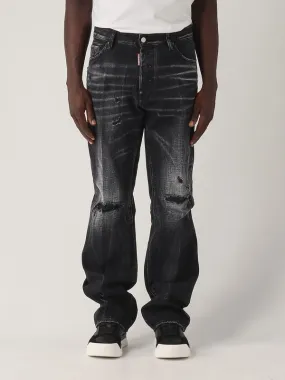 DSQUARED2 Black Cotton Roadie Jeans for Men