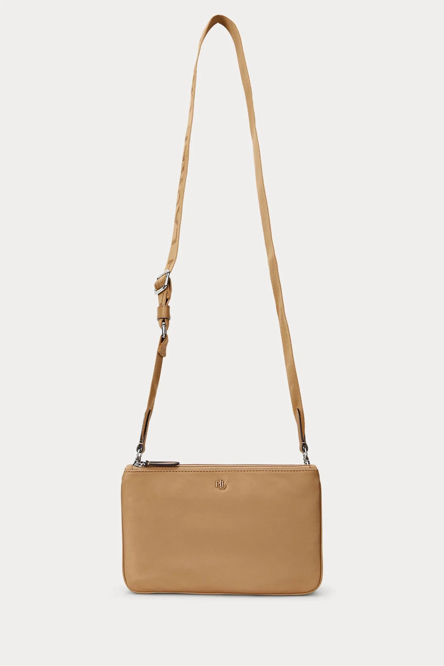 Monet Pleated Leather V-Flap Crossbody Bag