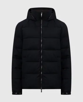 Peserico Blue Puffer Jacket with Cashmere - Style R52220C2398