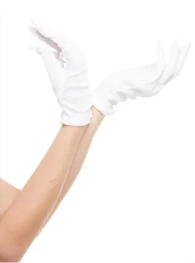 White adult gloves