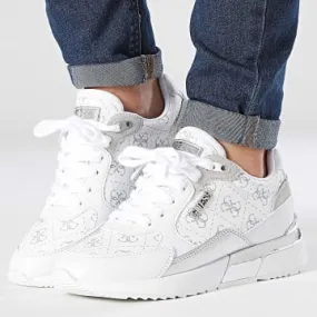 Women's White Gray Sneakers FLTMOXELE12